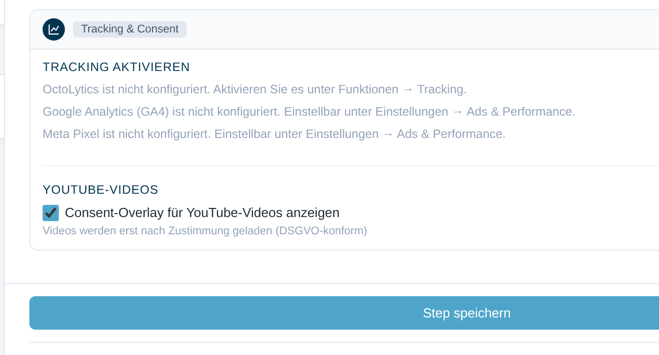 Consent-Banner Einstellungen