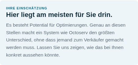 Eingeblendete Einsch&auml;tzung im Formular