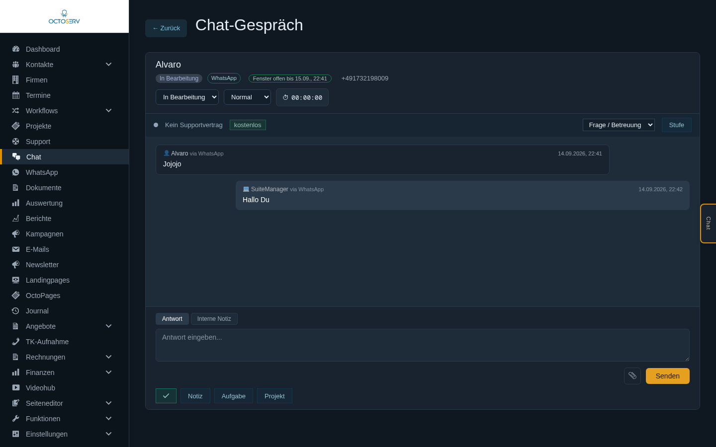 WhatsApp-Gespr&auml;ch im Chat